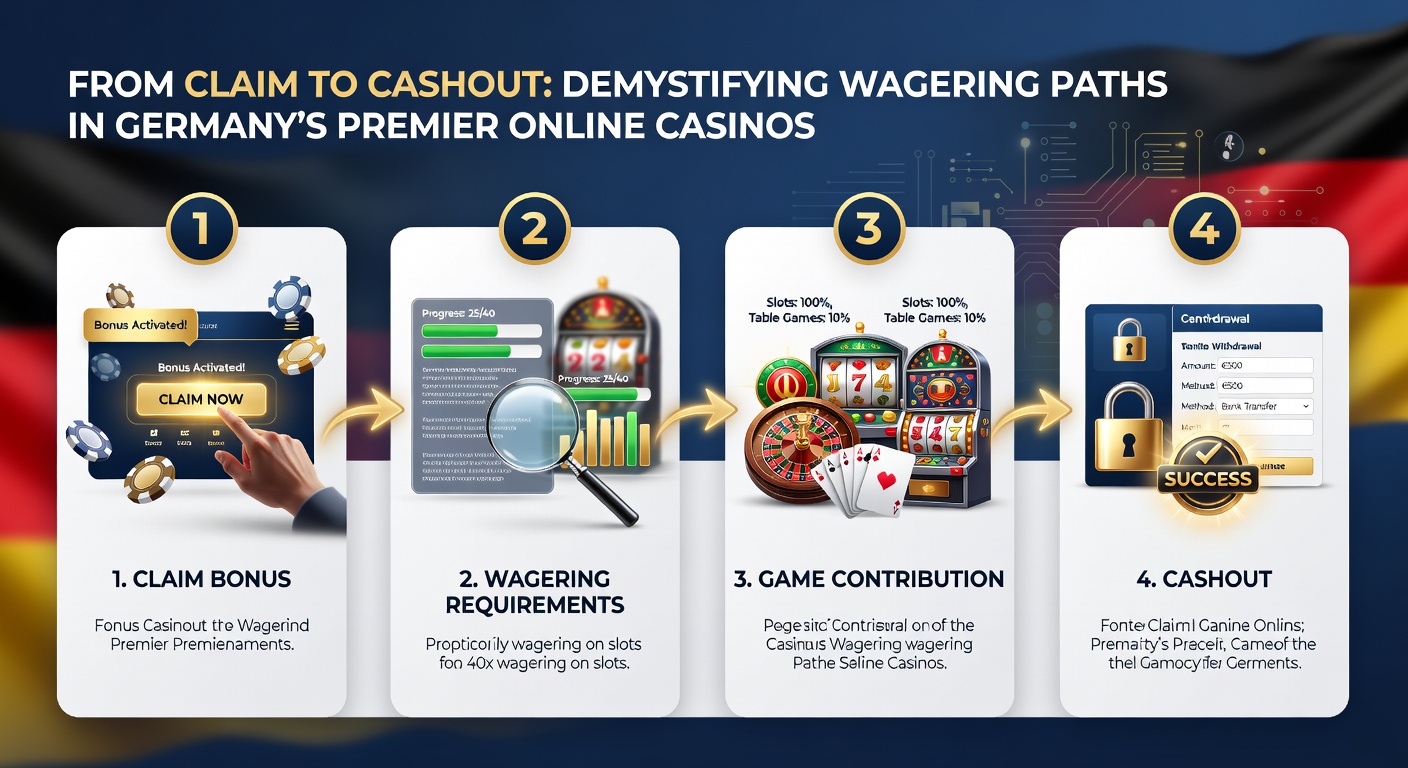 Detaillierte Infografik zu Umsatzbedingungen mit Beispielen für Slots und Tischspiele in deutschen Online-Casinos