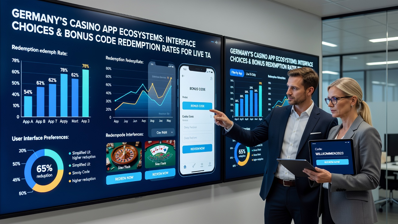 Vergleich zweier Casino-App-Layouts mit unterschiedlichen Bonus-Code-Integrationen und deren Auswirkung auf Live-Tisch-Aktivitäten