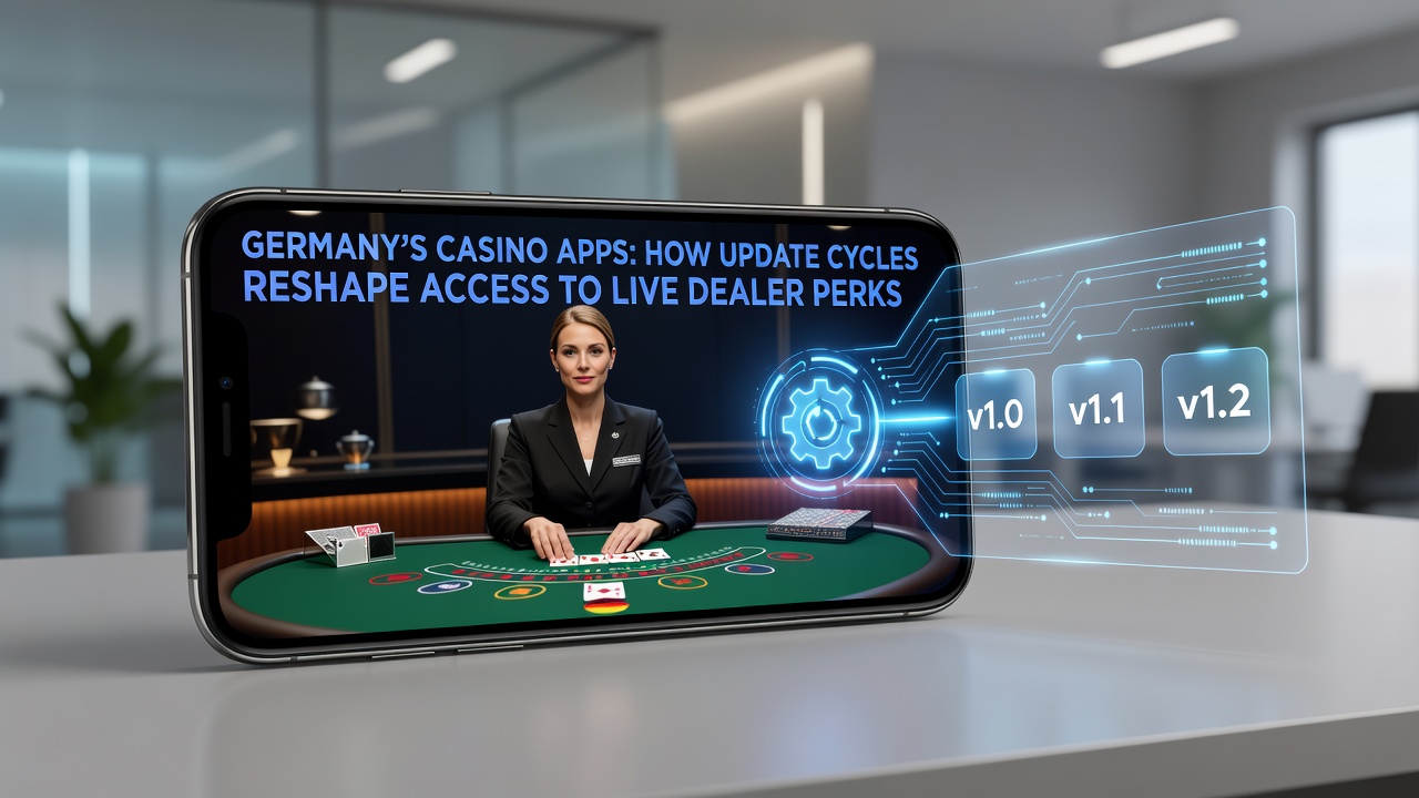 Deutsche Casino-App-Oberfläche mit Live-Dealer-Spielen während einer Aktualisierung