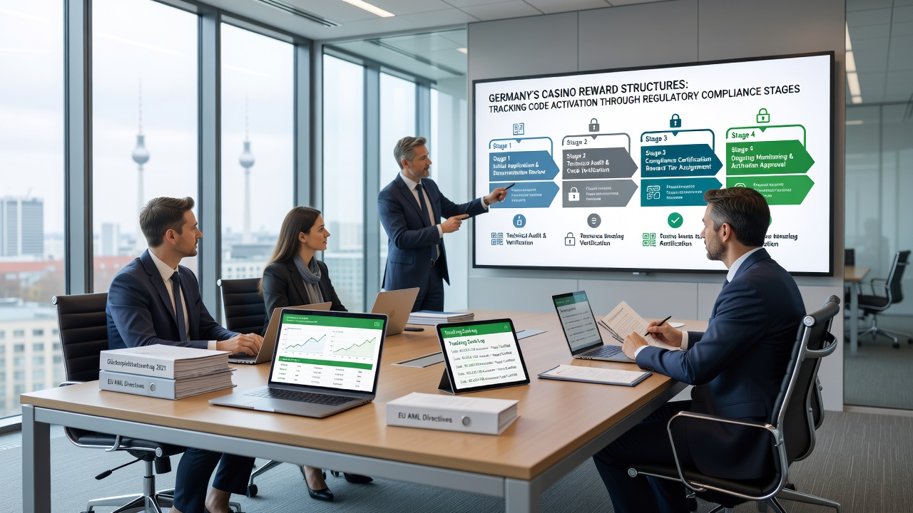 Visualisierung von Compliance-Stufen und Code-Aktivierungsprozessen in lizenzierten deutschen Plattformen