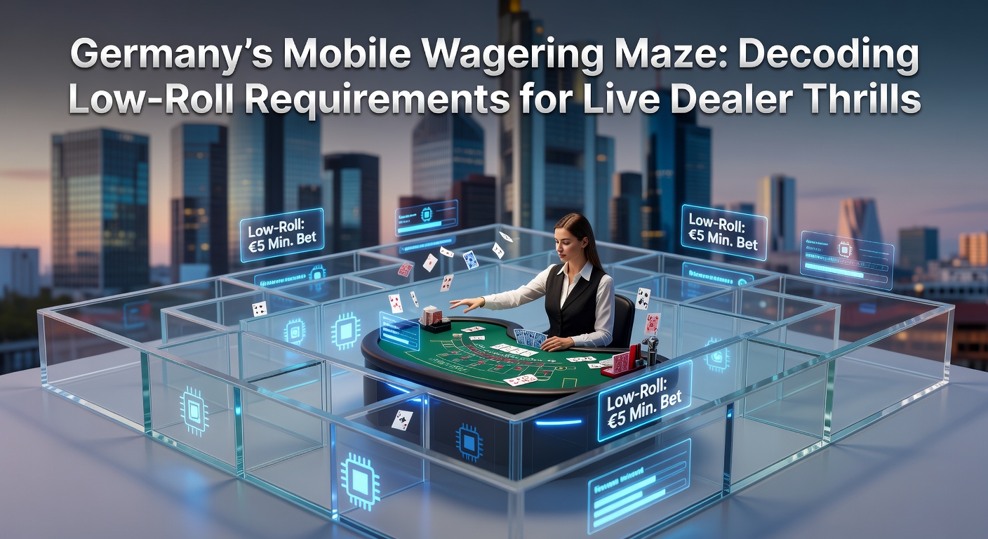 Smartphone mit Live-Dealer-Spiel auf einem deutschen Casino-App-Hintergrund, das das mobile Wetten symbolisiert