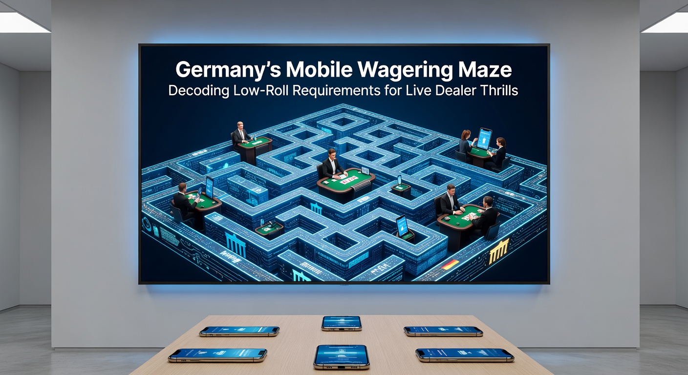 Live-Dealer-Tisch auf Mobile-Gerät mit Roll-Over-Tracker und deutschen Flaggen-Elementen, das niedrige Anforderungen visualisiert