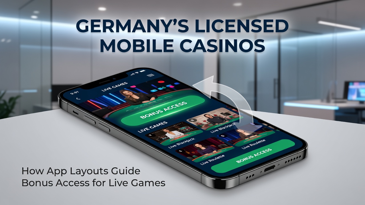 Detaillierte Ansicht einer Live-Game-Bonus-Oberfläche mit Navigationspfaden