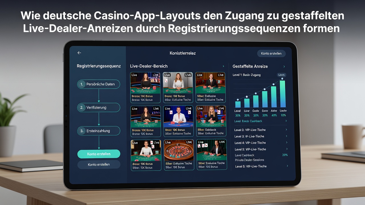 Detaillierte Ansicht eines Registrierungsformulars in einer deutschen Casino-App mit gestaffelten Anreizanzeigen