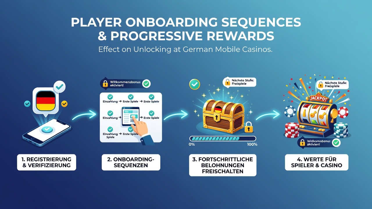Darstellung eines typischen Onboarding-Ablaufs in einer deutschen mobilen Casino-App mit Registrierungs- und Verifikationsschritten