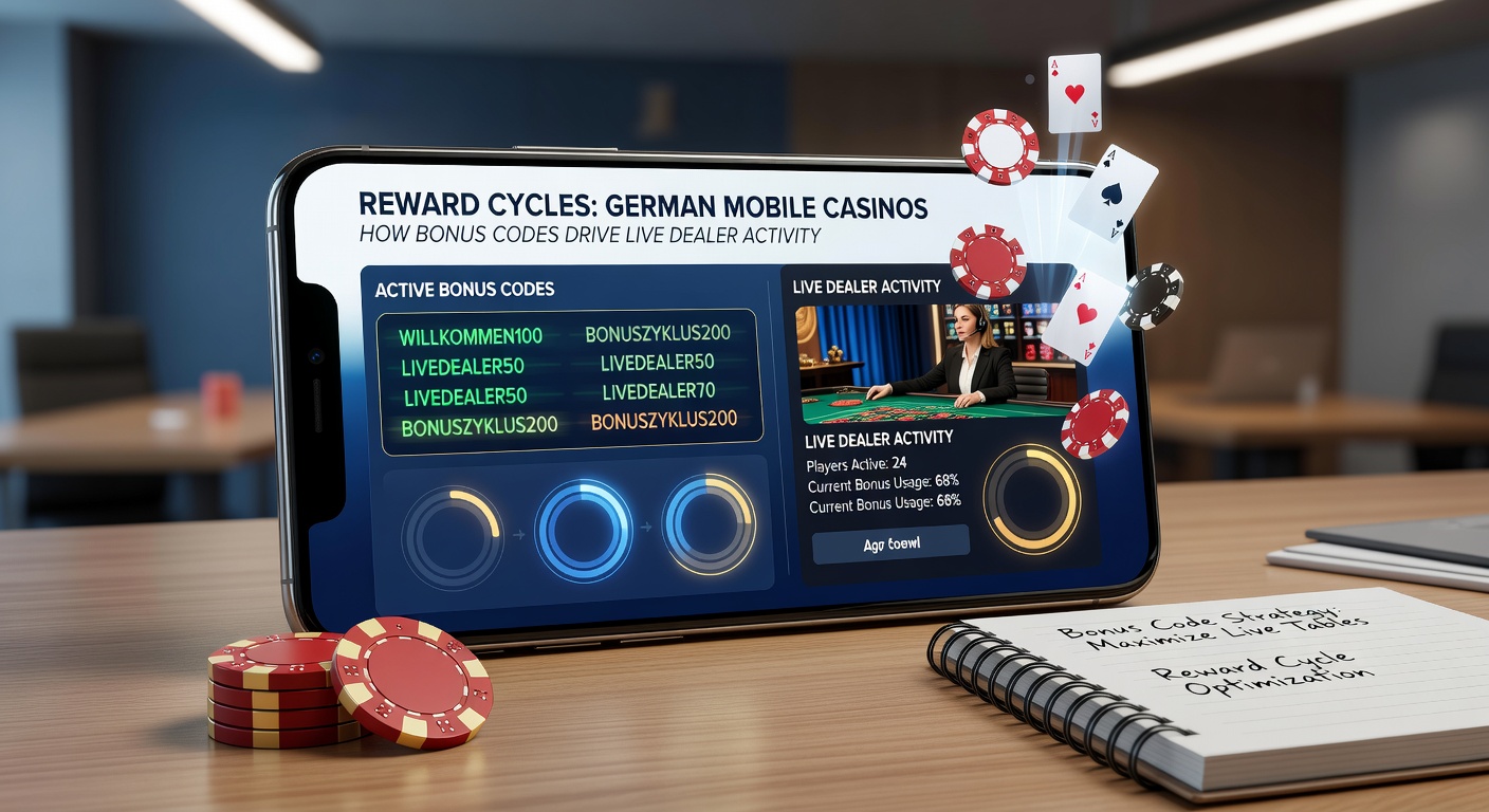 Darstellung von Belohnungszyklen und Bonus-Codes in mobilen deutschen Casinos mit Fokus auf Live-Dealer-Spiele