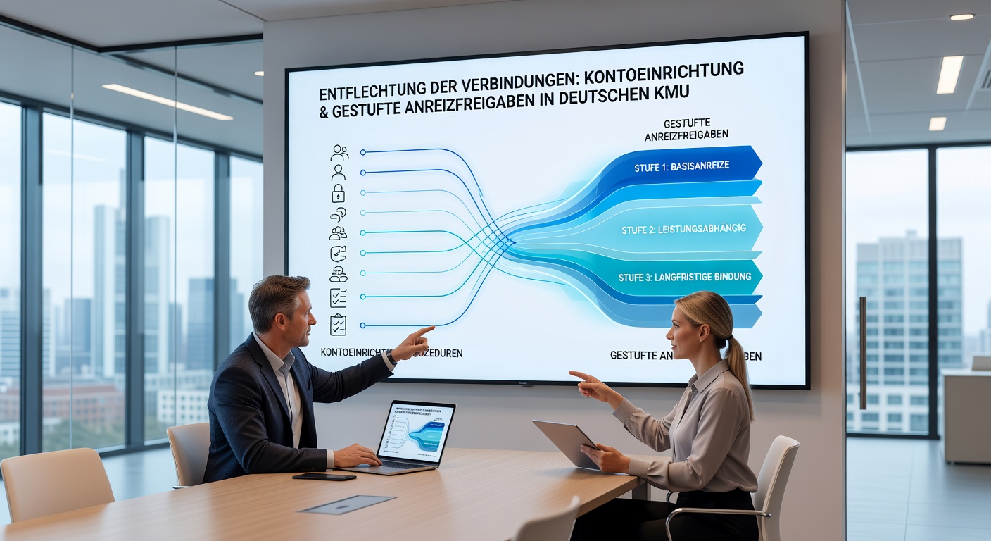 Illustration der Verifizierungsstufen und Anreizfreigaben in Smartphone-Apps